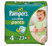 PAMPERS Детские подгузники Active Boy Maxi Средняя Упаковка 23