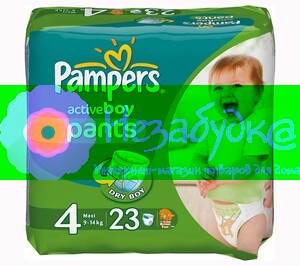 PAMPERS Детские подгузники Active Boy Maxi Средняя Упаковка 23