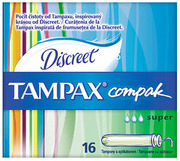 TAMPAX Compak Гигиенические Тампоны с апликатором Super Duo 16шт