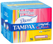 TAMPAX Compak Гигиенические Тампоны с апликатором Regular Duo 16шт