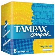 TAMPAX Compak Гигиенические Тампоны с апликатором Regular Single 8шт