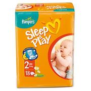 PAMPERS Детские подгузники Sleep & Play Mini (3-6 кг) Стандартная Упаковка 18