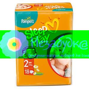 PAMPERS Детские подгузники Sleep & Play Mini (3-6 кг) Стандартная Упаковка 18