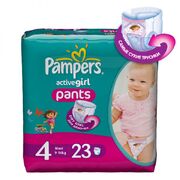 PAMPERS Детские подгузники Active Girl Maxi Средняя Упаковка 23