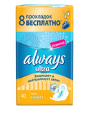 ALWAYS Ultra Женские гигиенические прокладки Light 40шт