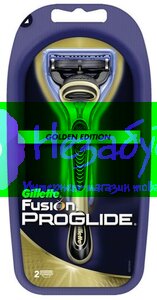 FUSiON PROGLIDE Gold Бритва + 2 Картриджа