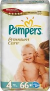 PAMPERS Детские подгузники Premium Care Maxi (7-18 кг) Джамбо Упаковка 104