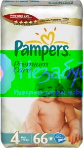 PAMPERS Детские подгузники Premium Care Maxi (7-18 кг) Джамбо Упаковка 104