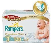 PAMPERS Детские подгузники Premium Care Midi Мега-серия Упаковка 120