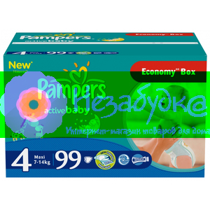 PAMPERS Детские подгузники Active Baby Maxi (7-14 кг) Джайнт Плюс Упаковка 99