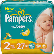 PAMPERS Детские подгузники New Baby Mini (3-6 кг) Стандартная Упаковка 27