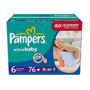 PAMPERS Детские подгузники Active Baby Extra Large (15 plus) Джайнт Плюс Упаковка 76