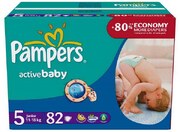 PAMPERS Детские подгузники Active Baby Junior (11-18 кг) Джайнт Плюс Упаковка 82