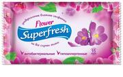 Super Fresh Влажные салфетки Flower 15шт,