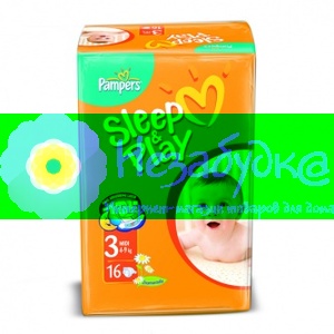 PAMPERS Детские подгузники Sleep & Play Midi (4-9 кг) Стандартная Упаковка 16