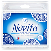 NOVITA Delicate Палочки ватные в полиетиленовом пакете 100шт