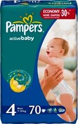 PAMPERS Детские подгузники Active Baby Maxi (7-14 кг) Джамбо Упаковка 76