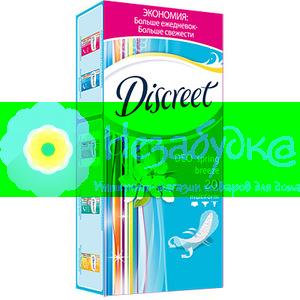 DISCREET Ежедневные гигиенические прокладки Deo Spring Breeze 20шт