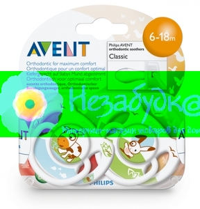 AVENT Пустышка Трумен 6-18 мес, 2шт