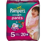 PAMPERS Детские подгузники Active Girl Junior Середня Упаковка 20