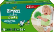 PAMPERS Детские подгузники-трусики Active Boy Junior (12-18 кг) Мега Упаковка 96