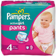 PAMPERS Детские подгузники-трусики Active Girl Maxi (9-14 кг) Микро Упаковка 16