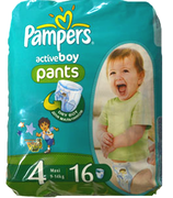 PAMPERS Детские подгузники-трусики Active Boy Maxi (9-14 кг) Микро Упаковка 16