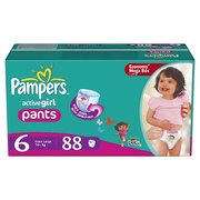 PAMPERS Детские подгузники-трусики Active Girl Extra Large (16+ кг) МегаУпак 88