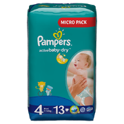 PAMPERS Детские подгузники Active Baby-Dry Maxy (7-14 кг) Микро Упаковка 13