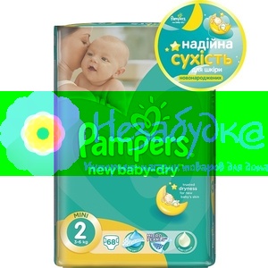 PAMPERS Детские подгузники New Baby-Dry Mini (3-6 кг) Экономiчна Упаковка 68