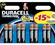 DURACELL TurboMax AA Батарейки алкалиновые 1.5V LR6 8шт