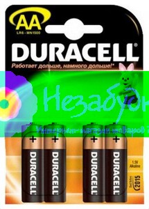 DURACELL Basic AA Батарейки алкалиновые 1.5V LR6 4шт