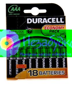 DURACELL Basic AAA Батарейки алкалиновые LR03 18шт