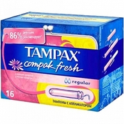 TAMPAX Compak Гигиенические Тампоны с апликатором Fresh Regular Duo 16шт