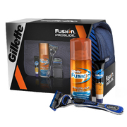 Набор FUSION ProGlide (станок/2 картриджа/гель для бритья/бальзам после брить/косметичка)