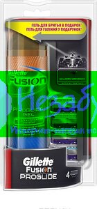 Набор FUSION ProGlide (4 картриджа/гель для бритья)