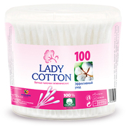 Lady Cotton Палочки ватные в банке 100шт,