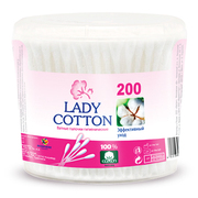 Lady Cotton Палочки ватные в банке 200шт,